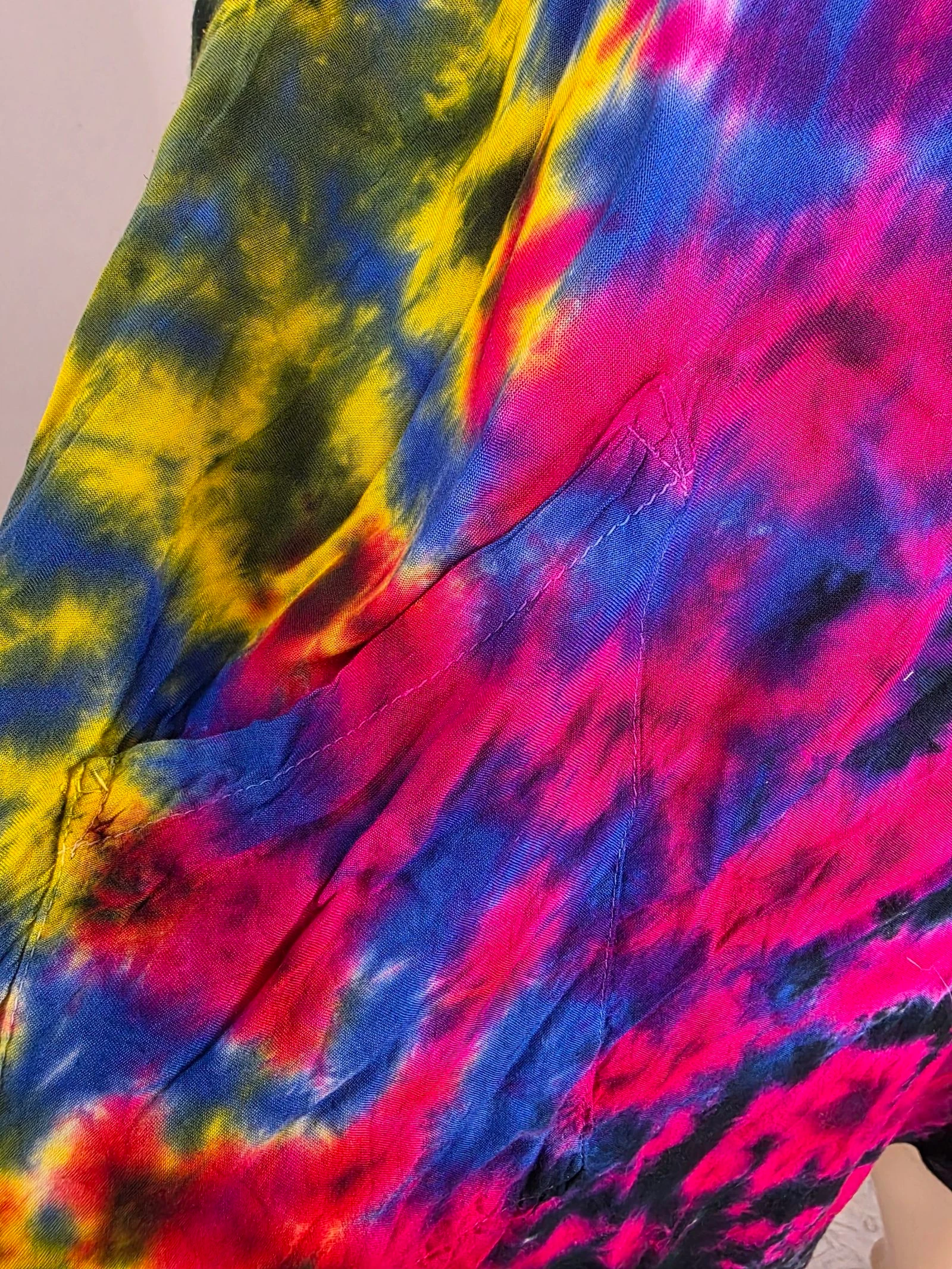 Boho fairy vintage Y2K tie-dye asymmetrical dress one size – photo 15